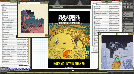 Old-School Essentials PDF mega-sale, Carcass Crawler Issue #2, Dolmenwood Progress Update, Holy Mountain Shaker on Fantasy Grounds, recent third-party products and Kickstarters, and more!