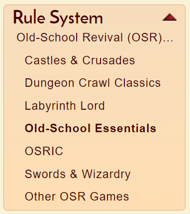 Old-School Essentials Rules System Category at DriveThruRPG!