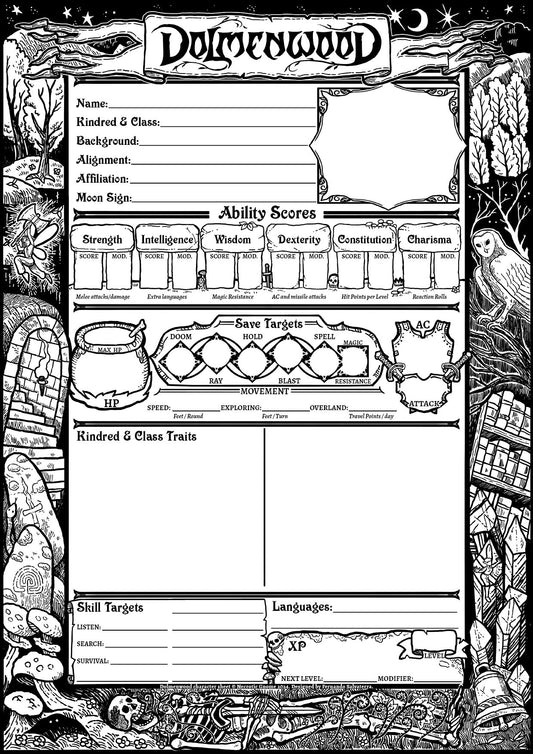 Dolmenwood Character Sheet